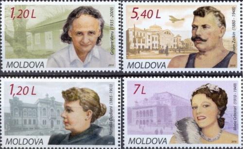 Poštové známky Moldavsko 2010 Osobnosti Mi# 684-87 Kat 10€