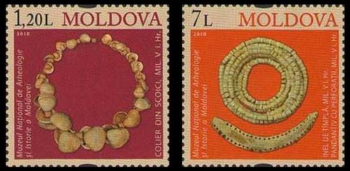 Poštové známky Moldavsko 2010 Archeologické nálezy Mi# 691-92 Kat 5.50€