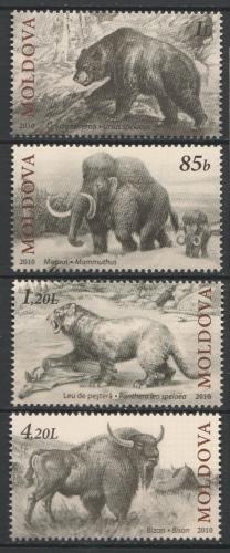 Poštové známky Moldavsko 2010 Prehistorická fauna Mi# 719-22