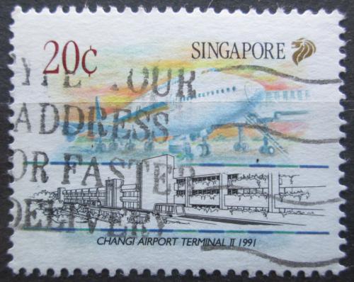 Poštová známka Singapur 1991 Boeing 747 Mi# 629