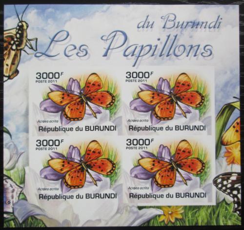 Poštové známky Burundi 2011 Acraea acrita neperf. Mi# 2124 B Bogen