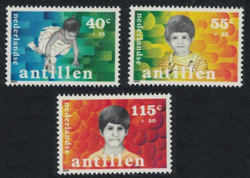 Poštové známky Holandské Antily 1987 Dìti Mi# 619-21 Kat 5.50€