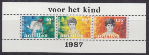 Poštové známky Holandské Antily 1987 Dìti Mi# Block 32
