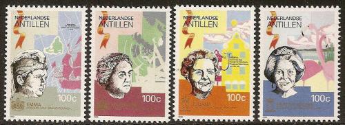 Poštové známky Holandské Antily 1990 Krá¾ovny Mi# 694-97 Kat 7€