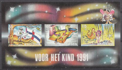 Poštové známky Holandské Antily 1991 Hrající si dìti Mi# Block 37 Kat 7€