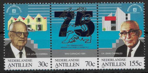 Poštové známky Holandské Antily 1991 Bankéøi Mi# 736-38