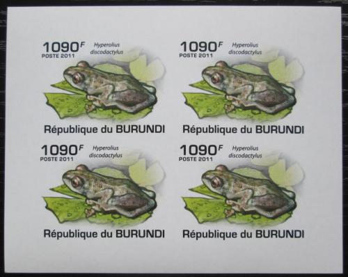 Poštové známky Burundi 2011 Žaby neperf. Mi# 2063 B Bogen
