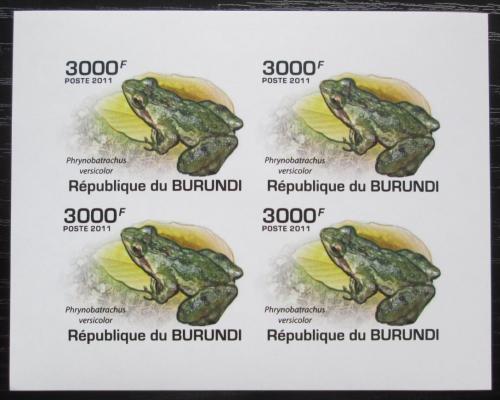 Poštové známky Burundi 2011 Žaby neperf. Mi# 2065 B Bogen