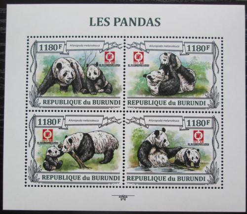 Poštové známky Burundi 2013 Pandy Mi# N/N Kat 10€