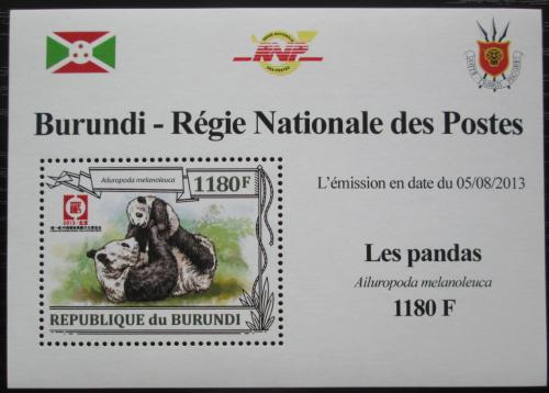 Potov znmka Burundi 2013 Pandy DELUXE Mi# N/N - zvi obrzok