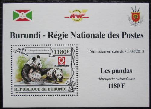 Potov znmka Burundi 2013 Pandy DELUXE Mi# N/N