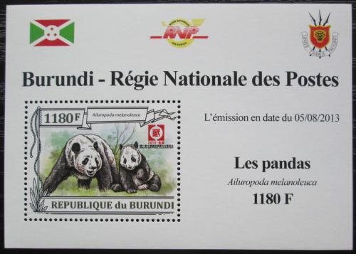 Potov znmka Burundi 2013 Pandy DELUXE Mi# N/N - zvi obrzok