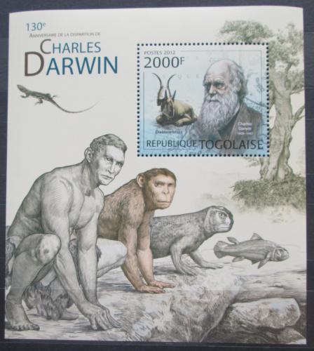 Poštová známka Togo 2012 Charles Darwin Mi# Block 721 Kat 8€