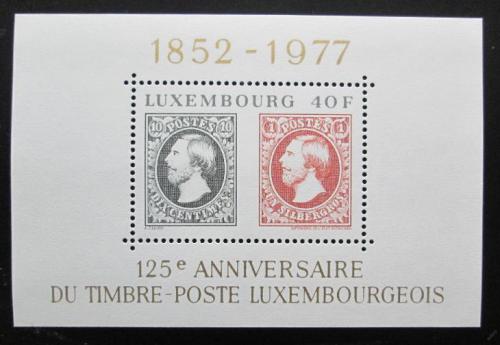 Poštová známka Luxembursko 1977 První známky, 125. výroèie Mi# Block 10
