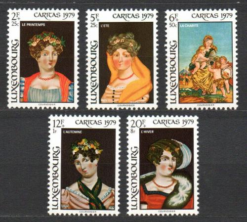 Poštové známky Luxembursko 1979 Vitráže Mi# 998-1002