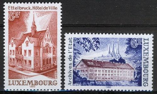 Poštové známky Luxembursko 1980 Architektúra Mi# 1007-08