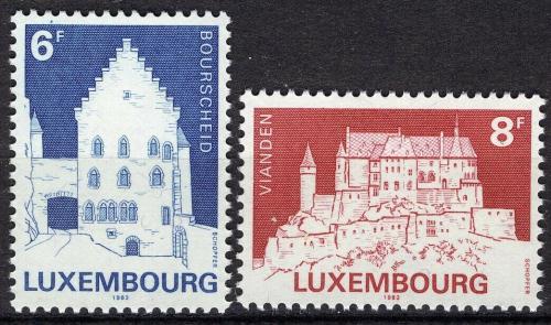 Poštové známky Luxembursko 1982 Hrady Mi# 1058-59