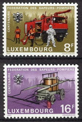Poštové známky Luxembursko 1983 Hasièi Mi# 1068-69
