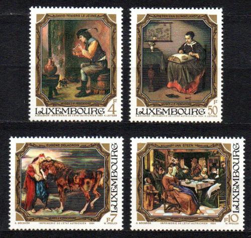 Poštové známky Luxembursko 1984 Umenie Mi# 1100-03 Kat 8.50€