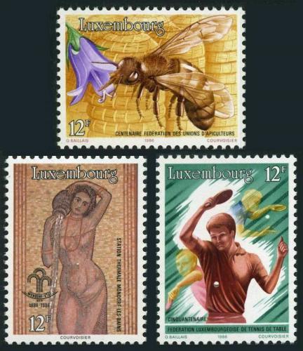 Poštové známky Luxembursko 1986 Výroèí Mi# 1147-49 