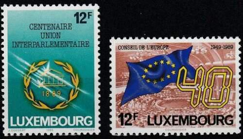 Poštové známky Luxembursko 1989 Evropská výroèie Mi# 1221-22