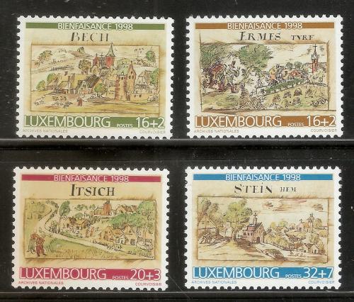 Poštové známky Luxembursko 1998 Kresby, Johannes Bertels Mi# 1460-63 Kat 6.80€