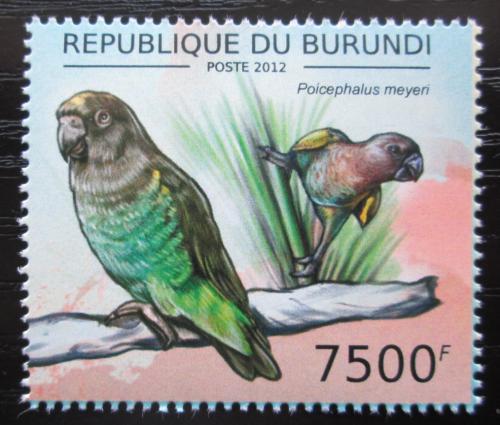 Potov znmka Burundi 2013 Papouek lutotemenn Mi# 2817
