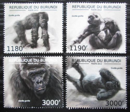Poštové známky Burundi 2012 Gorila západní Mi# 2848-51 Kat 10€