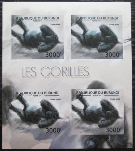 Poštové známky Burundi 2012 Gorila západní neperf. Mi# 2850 B Bogen