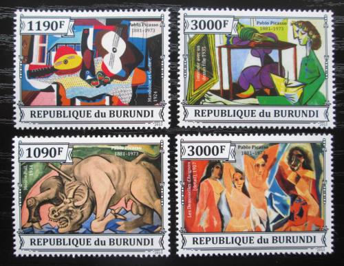 Poštové známky Burundi 2013 Umenie, Pablo Picasso Mi# 3313-16 Kat 10€