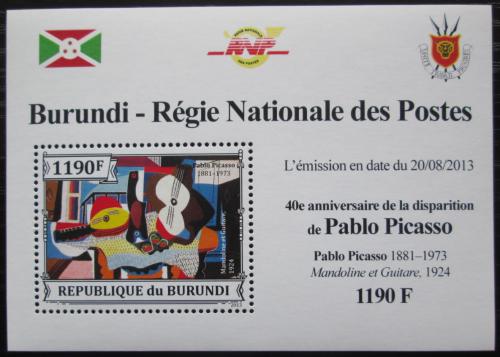 Poštová známka Burundi 2013 Umenie, Pablo Picasso DELUXE Mi# 3314 Block