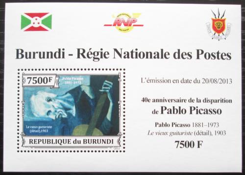 Poštovní známka Burundi 2013 Umìní, Pablo Picasso DELUXE Mi# 3317 Block