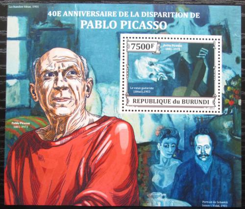 Poštová známka Burundi 2013 Umenie, Pablo Picasso Mi# Mi# Block 387 Kat 9€