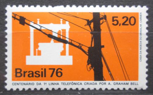 Poštová známka Brazílie 1976 Telefon, 100. výroèie Mi# 1523