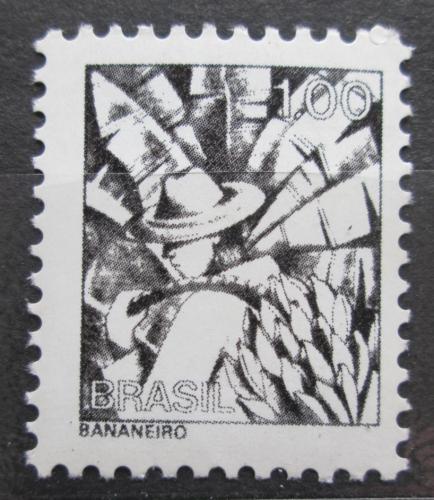 Poštová známka Brazílie 1976 Sbìr banánù Mi# 1542 x