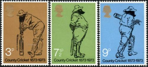 Poštové známky Ve¾ká Británia 1973 Kriket Mi# 621-23