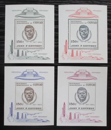 Poštové známky Kongo Dem. 1966 J. F. Kennedy RARITA Mi# Block 8-11 Kat 102€