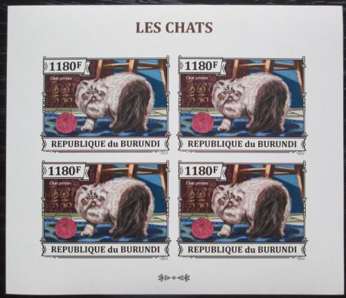 Poštové známky Burundi 2013 Maèka perská neperf. Mi# 3249 B Bogen - zväèši� obrázok