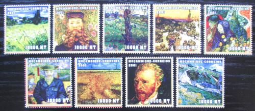 Poštové známky Mozambik 2001 Umenie, Vincent van Gogh Mi# 2043-51 Kat 11.50€
