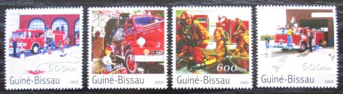 Poštové známky Guinea-Bissau 2003 Hasièská autá Mi# 2164-67 Kat 8€