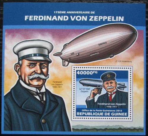 Poštová známka Guinea 2013 Vzducholode, Zeppelin Mi# Block 2309 Kat 16€