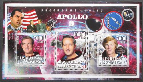 Poštové známky Madagaskar 2015 Apollo 9, prieskum Mesiaca Mi# N/N