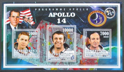 Poštové známky Madagaskar 2015 Apollo 14, prieskum Mesiaca Mi# N/N