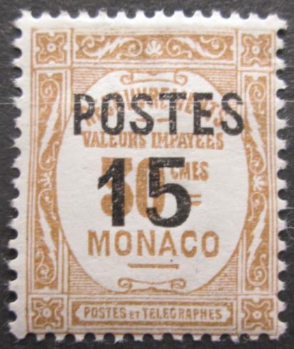 Poštová známka Monako 1937 Doplatná pretlaè Mi# 151