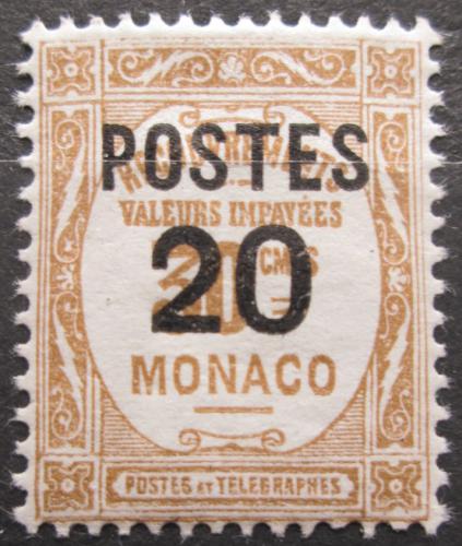 Poštová známka Monako 1937 Doplatná pretlaè Mi# 152