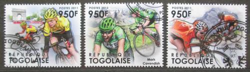 Poštové známky Togo 2011 Tour de France, cyklistika Mi# 4305-07 Kat 11€