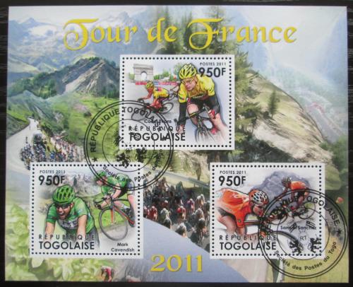 Poštové známky Togo 2011 Tour de France, cyklistika Mi# 4305-07 Bogen Kat 11€