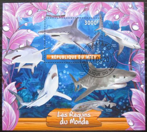 Poštová známka Mali 2020 Žraloky Mi# N/N