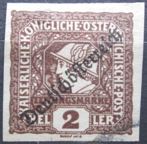 Poštová známka Rakúsko 1919 Merkur, novinová, tmavì hnìdá Mi# 247 