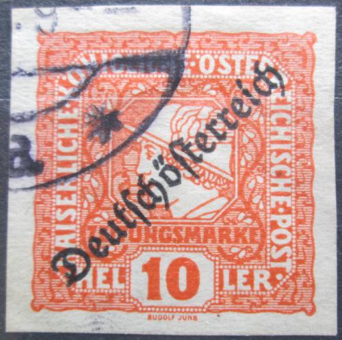 Poštová známka Rakúsko 1919 Merkur, novinová, pretlaè Mi# 250